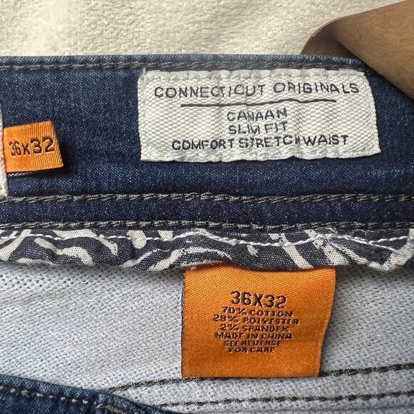 Tailor Vintage Mens Canaan Slim Fit Comfort Stretch Waist Denim Jeans Size 36x32 - Picture 9 of 11